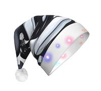 WBQLSL Unisex Christmas New Year Adult Hat, New Year Christmas Party Gift, Seals on ice Plush Santa Hat with LED Light