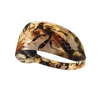 WBQLSL Unisex Honeybee Print Elastic Exercise Headband, One Size, 22.5mm Wide, Polyester