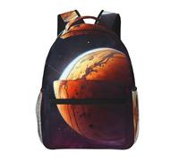 WBQLSL Universe Planet Lightweight travel backpack suitable for hiking, business trips, camping, fitness, school, university, and other occasions, featuring a multi-pocket design.