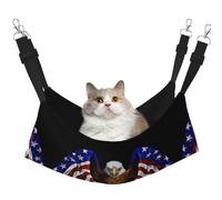 WBQLSL USA Flag Patriotic Eagle Medium Printed pet Hammock - Sleeping Hammock for Cats, Ferrets, Puppies, Rabbits, Small Animals