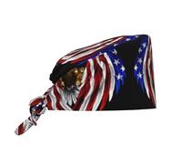 WBQLSL USA Flag Patriotic Eagle Printed Breathable Work hat - Sweat-Absorbent Band Design, Suitable for Men and Women, Black