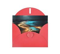 WBQLSL View under the moon Red Pattern Cards - Perfect for Valentine's Day and anniversaries, expressing love and blessings