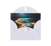 WBQLSL View under the moon White Pattern Cards - Perfect for Valentine's Day and anniversaries, expressing love and blessings