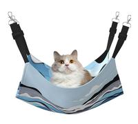 WBQLSL Waves Lapping at The Rocks Medium Printed cat cage Hanging Hammock - Suitable for Cats, Ferrets, Puppies, Rabbits, Small Animals
