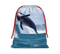 WBQLSL Whales at sea L Printed gift bags, perfect for weddings, Christmas, birthdays and anniversaries (S-L)