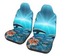WBQLSL Whales under the sea Car Seat Protector (2 Pack) - Universal Seat Covers Guard for Sedan, SUV, Truck, Van, Bus and Ferry Seats