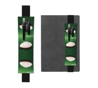 WBQLSL White Rugby Ball Pattern Elastic Band Pen Bag Suitable for Girls' Birthday Gifts/Teacher's Day/Graduation Season Intimate Stationery Gift Box