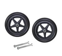 WBQYIMF 6/7/8inch Wheelchair Replacement Front Wheels, Solid Polyurethane Tires, Thickened ABS Hubs, Front Wheel Accessories for Wheelchair Rollator Walker Narrow Wheel(Black,7in/17cm)