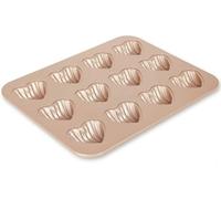 WBRSybUK Cake Molds 12 Hole Non-Stick Cake Pan, Mini Madeleine Cake Pans Baking Molds Heart Shaped Madeleine Chocolate Cookie Candy Mold