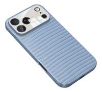 WBRSybUK Slim Case For IPhone 17/17 Air/17 Pro/17 Pro Max, Light Camera Protection Cover, Crocodile Texture Classic Leather Phone Case(Chrome,17 Pro Max)