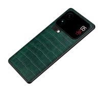 WBRSybUK Ultra Thin Case For Xiaomi 17/17 Pro/17 Pro Max, Light Soft Edge Anti-Drop Cover, Classic Crocodile Texture Leather Fingerprint-Proof Case(Green,17)