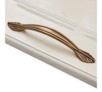 WBTAJZHY Cupboard Handles,Wardrobe Handles,Drawer Handles,Wardrobe Door Handle Kitchen Cupboard Door Handles Hole Spacing 96mm and 128mm for Choice Door Handles(Pitch 128mm/Yellow Bronze,8pcs)