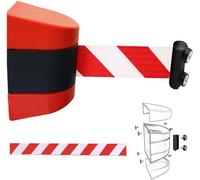 WBTAJZHY Retractable Barrier,Red Magnetic Attraction Wall Mount Queue Belt, 2/3/5/10M Crowd Control, with mounting Accessories