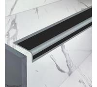 WBTAJZHY Stair edge protector, Stair Carpet treads Edge Trim Transition Strip Edging, Treads for Marble/Tile/Rubber/Wood, Outdoor & Indoor Non Slip Stairs Protector(Black,15m(49.21ft))