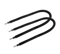WBTAJZHY Stanchion Rope, Movie Theater Crowd Control Barrier Black Cozy Velvet with Silver Hooks, 1m/2m/3m/4m/5m Long, 2-Pack Hanging Queue Ropes(2m/6.5ft)