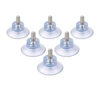 WBTAJZHY Suction Hooks 30Pcs M6/M8 Screw Rubber Suction Cup Transparent Suckers Turn Nut Glass Table Tops Storage Tool Hooks Kitchen Holder for Window Glass Wall(M8 x 37mm)