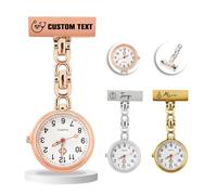 WBW Custom Nurse Watch Clip on Personalized Engraving for Nurses with Second Hand Luminous Pocket Watchs for Doctors Veterinarians Nursing Students Gift (Custom Pocket Watch)