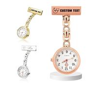 WBW Custom Nurse Watch Clip on Personalized Engraving for Nurses with Second Hand Luminous Pocket Watchs for Doctors Veterinarians Nursing Students Gift (Nurse Pocket Watch)