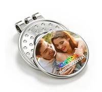 WBW Personalized Magnetic Golf Ball Marker Hat Clip - Custom Photo Name Text Logo Design, Golf Gift for Golf Lovers (C)