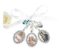 WBW Personalized Wedding Bouquet Photo Charms - Custom Bridal Bouquets Charm for Bridal Memory Gifts Wedding Accessories (Bouquet Charm 3)
