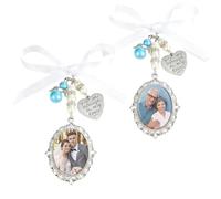 WBW Personalized Wedding Bouquet Photo Charms - Custom Bridal Bouquets Charm for Bridal Memory Gifts Wedding Accessories (Bouquet Charm 1)