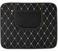 WBWBB 2 PCS Car Seat Kick Protector for Peugeot 107 2005-2014, Seat Back Protector Waterproof Multifunctional Organizer Storage Bag PU Leather,A/Short-Black