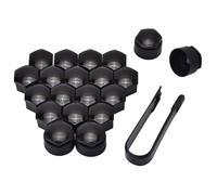 WBWBB 20 pcs Wheel Nut Cover for Porsche Macan (95B), Auto Tyre Hub Screw Nut Wheel Lug Nut Bolt Caps Kit Protection Center Hub Cap Set Covers,19mm-Black