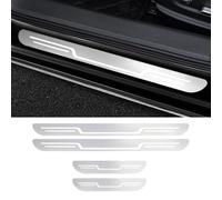 WBWBB 4 Pcs Car Door Sill Protector for Suzuki Jimny 2007-2017, Stainless Anti Scratch Scuff Plate Guard Hreshold Cover Kick Plates Accessories,E
