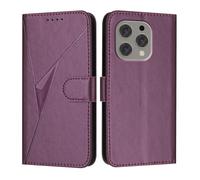 WBWONE Case for Doogee N55 - Premium Leather Cover, Magnetic Closure Wallet Shell, Built-in Stand and Wallet Function - Dark Purple