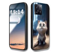 WBWONE Case for Google Pixel 10 Pro XL Case, Anti-Scratch Cute Cat Pattern Cover, Silicone Shockproof TPU Frame Bumper Phone Shell - White Cat