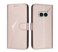 WBWONE Case for Nothing Phone (2a) / Nothing Phone 2a - Premium Leather Cover, Magnetic Closure Wallet Shell, Built-in Stand and Wallet Function - Rose Gold
