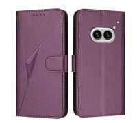 WBWONE Case for Nothing Phone (2a) / Nothing Phone 2a - Premium Leather Cover, Magnetic Closure Wallet Shell, Built-in Stand and Wallet Function - Dark Purple