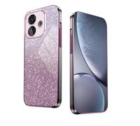 WBWONE Case for OPPO A5 Pro 5G Case, Electroplated Edge, Flexible Protection, Shockproof Soft Cover Shell with Shimmering Stickers - Pink