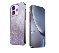 WBWONE Case for OPPO A5 Pro 5G Case, Electroplated Edge, Flexible Protection, Shockproof Soft Cover Shell with Shimmering Stickers - Purple