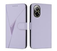 WBWONE Case for Realme C67 4G - Premium Leather Cover, Magnetic Closure Wallet Shell, Built-in Stand and Wallet Function - Light Purple