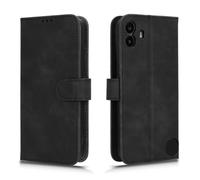 WBWONE Leather Folio Case for Nothing CMF Phone 1, Premium PU Leather Wallet Phone Case with [Card Holder][TPU Inner Shell] Shockproof Flip Cover, Black