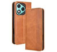 WBWONE Leather Folio Cover for Huawei Honor 400 Lite 5G Case, Magnetic Closure Full Protection Shell Book Design Wallet Flip with [Card Slots]& [Kickstand]. Brown