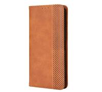 WBWONE Leather Folio Cover for Realme GT8 Pro Case, Magnetic Closure Full Protection Shell Book Design Wallet Flip with [Card Slots]& [Kickstand]. Brown