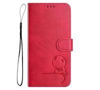 WBWONE Panda Accent Case for Xiaomi Mi 11 Lite 5G / 4G / 11 Lite 5G NE - RFID Blocking Wallet Cover with Kickstand | Shockproof Shell & Card Holder Bumper - Rose Red