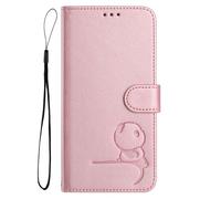 WBWONE Panda Accent Case for Xiaomi Mi 11 Lite 5G / 4G / 11 Lite 5G NE - RFID Blocking Wallet Cover with Kickstand | Shockproof Shell & Card Holder Bumper - Pink