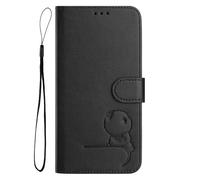 WBWONE Panda Accent Case for ZTE nubia Z80 Ultra - RFID Blocking Wallet Cover with Kickstand | Shockproof Shell & Card Holder Bumper - Black