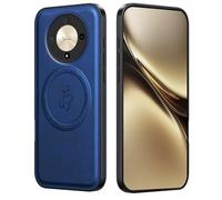 WBWONE Premium Leather Case for Huawei Honor Magic 6 Lite / Magic6 Lite - Leather Magnetic Cover Compatible with MagSafe, Slim Shockproof Shell - Blue