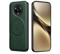 WBWONE Premium Leather Case for OPPO Realme 14 Pro 5G - Leather Magnetic Cover Compatible with MagSafe, Slim Shockproof Shell - Green