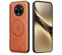 WBWONE Premium Leather Case for OPPO Realme 14 Pro 5G - Leather Magnetic Cover Compatible with MagSafe, Slim Shockproof Shell - Brown