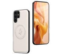 WBWONE Premium Leather Case for OPPO Realme 14 Pro+ Plus 5G - Leather Magnetic Cover Compatible with MagSafe, Slim Shockproof Shell - White