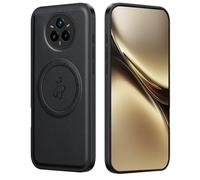 WBWONE Premium Leather Case for OPPO Realme 14 Pro+ Plus 5G - Leather Magnetic Cover Compatible with MagSafe, Slim Shockproof Shell - Black