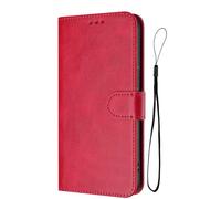 WBWONE Wallet Case For Doogee Note 56, RFID Blocking Magnetic Closure, TPU Leather Cover, Shockproof Bumper Stand Cover - Rose Red