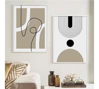 WBYZAC 2 Pieces Poster-Canvas Print Painting Abstract Lines Patterns Modern Minimalist Style Living Room Sofa Background Bedroom Home Decoration-60 * 70cm (No Frame)