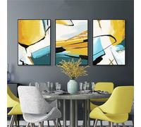 WBYZAC 3 Pictures Set-Abstract Art Prints Posters Home Background Pictures Modern Minimalist Creative Wall Paintings Living Kitchen Bedroom Office Home Room Decoration-60 * 70cm (No Frame)