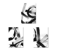 WBYZAC 3 Pictures Set-Abstract Black and White Poster Aesthetic Modern Ink Picture Prints Canvas Posters for Wall Art Bedroom Office Room Decor Artwork-50 * 70cm (No Frame)
